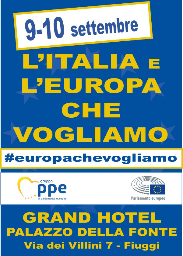 Ale_Mussolini_'s tweet photo. @forza_italia @Antonio_Tajani @PPE_IT @EPP @EPPGroup #FIUGGi2016 #europachvogliamo https://t.co/mi9GQOExVr