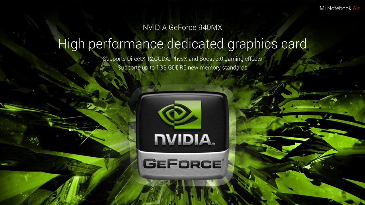 Xiaomi's tweet photo. It also comes with high performance dedicated graphics card with dual SSD expansion #MiNotebookAir https://t.co/SiP74jE2UP