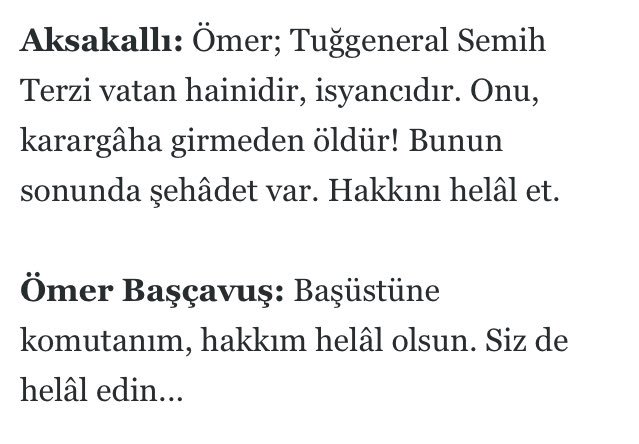 Zeki Aksakallı: Sana şehadeti emrediyorum!

Ömer Halisdemir: Başüstüne komutanım!

#ÖmerHalisdemirHavalimanı