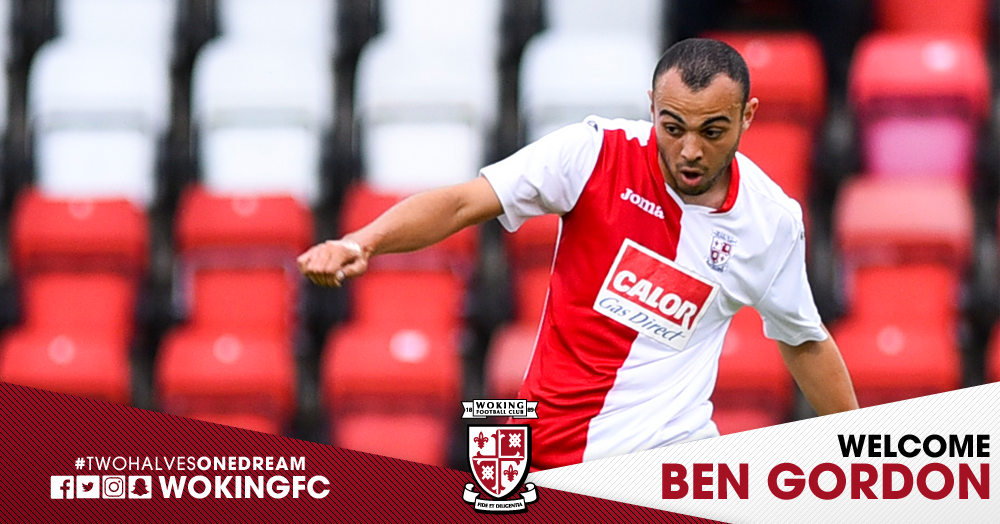 SIGNING: Ben Gordon joins Woking for the 2016/17 season - wokingfc.co.uk/news/article/5…