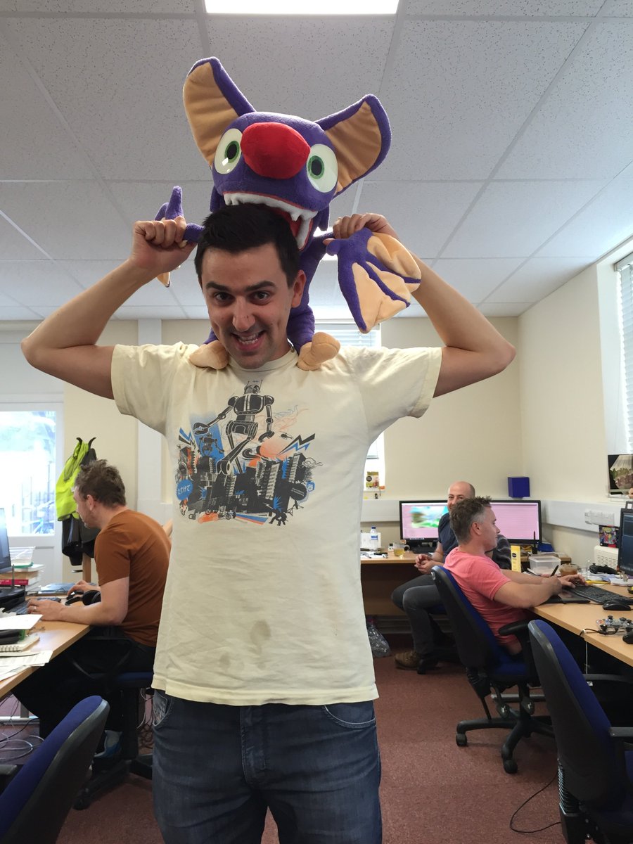 PlaytonicGames's tweet image. A feisty visitor arrived in the Playtonic studio, care of fan Will Terrio! #YookaLaylee