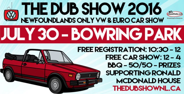NLClassifieds's tweet photo. Getting excited for the #DubShow2016 this weekend! thedubshownl.ca #Newfoundland #Labrador #NLtraffic https://t.co/XKwDXSmhkc