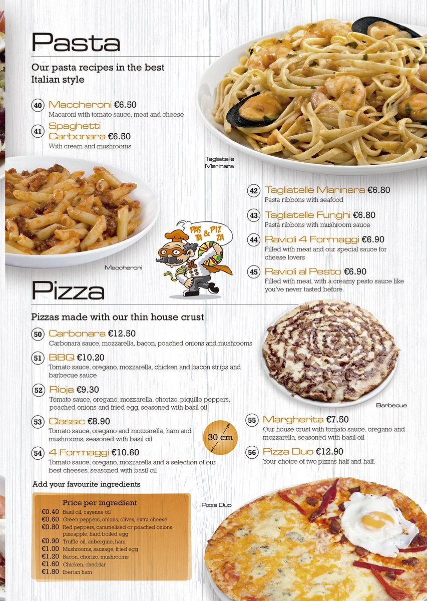Entrepuentes on Twitter &quot;Entrepuentes Pizza, Pasta SecondCourses
