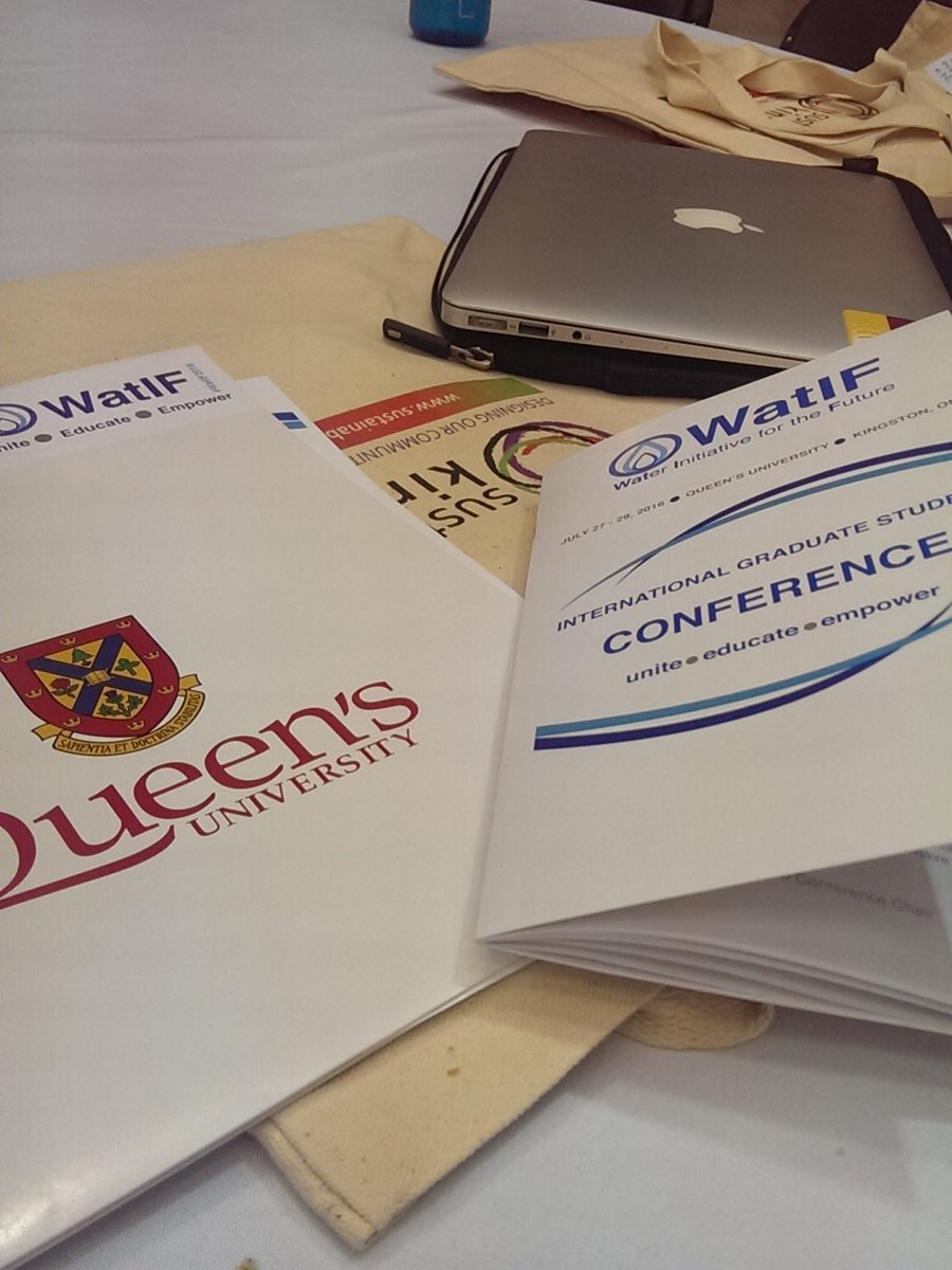 RodrigoNarro's tweet photo. Day 1 of @WatIFconference is getting started ! 
Thanks to @queensu for hosting this #water conference! https://t.co/Ouw4qCR8oZ
