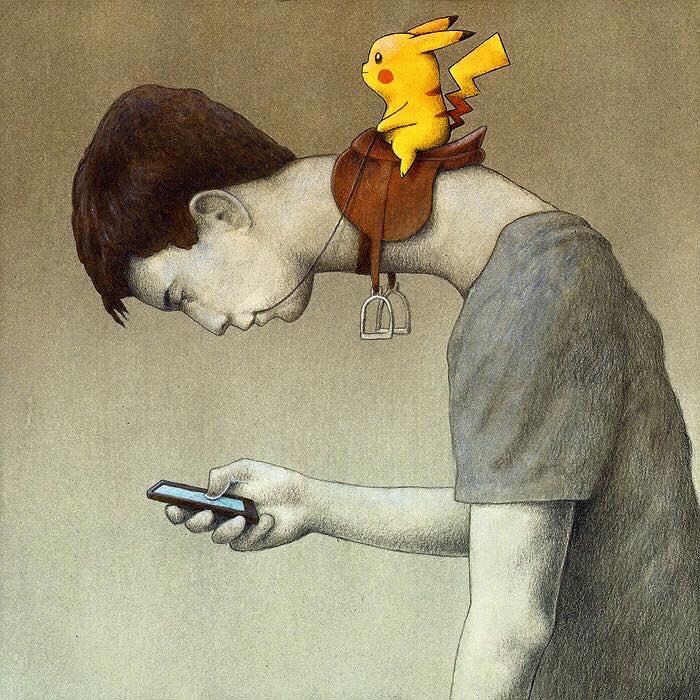 Kidsbackcare's tweet photo. Pokemon go' give you text neck! Be aware of your posture when using smartphones #KB4TF #textnext #backcare https://t.co/id7cntzn0Z