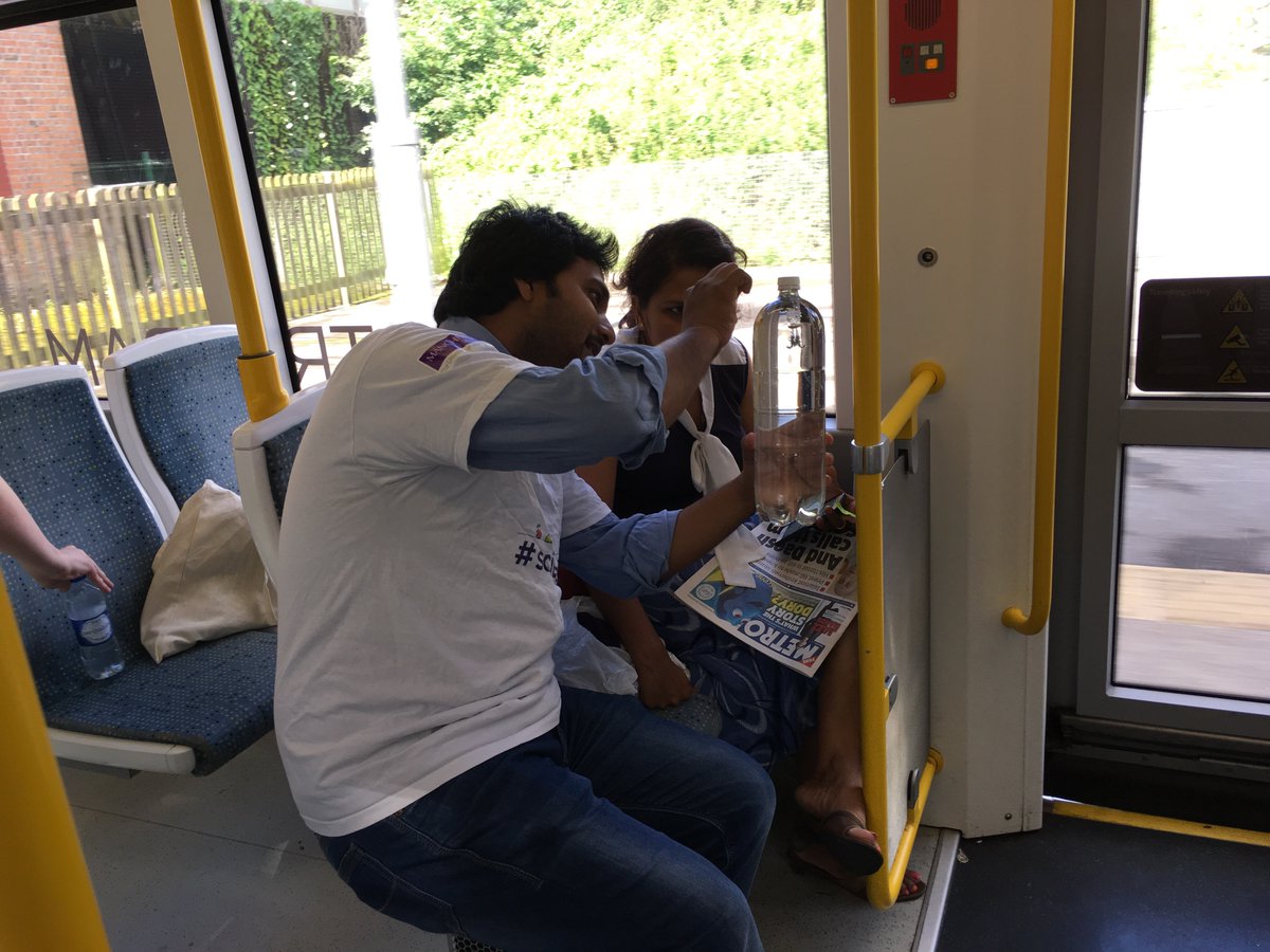 MCRMetrolink's tweet photo. Having fun on the #Astrotram! Science on the move with Cartesian divers... Next stop Cornbrook #ScienceSeen https://t.co/JlhoESeKMw