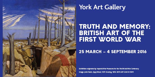 YorkArtGallery's tweet photo. Our #TruthandMemory exhibition features over 60 incredible #WW1 artworks in partnership with @I_W_M London. https://t.co/tJmVKRFBmO