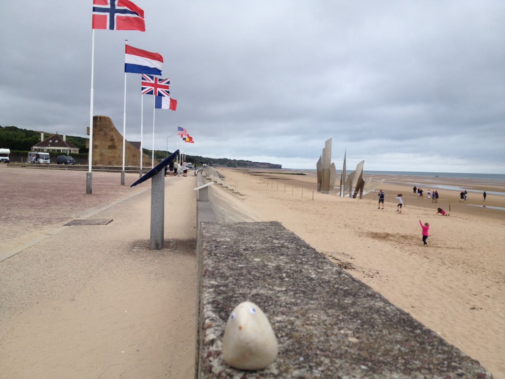 NewhouseGeog's tweet photo. Learning from the past at Omaha beach. #SMrocks https://t.co/qAp4hxahE6