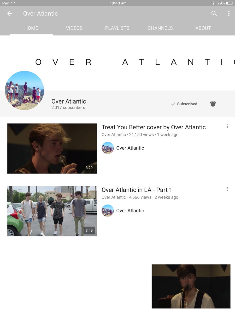 UPDATINGCRJ's tweet photo. @Over_Atlantic have a YouTube video going up at 8pm UK time!! Remember to subscribe and turn on the notifications... https://t.co/NG0rtuRO8r