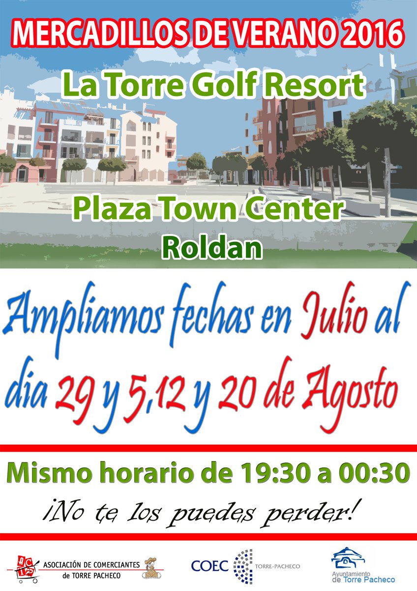 coectp's tweet photo. ¡AMPLIACIÓN DE LOS MERCADILLOS DE VERANO,NO OS LO PODÉIS PERDER! @felixcastle38 @MercadosTP @TPacheco_Ayto @COEC_es https://t.co/aFfYKiqKwc