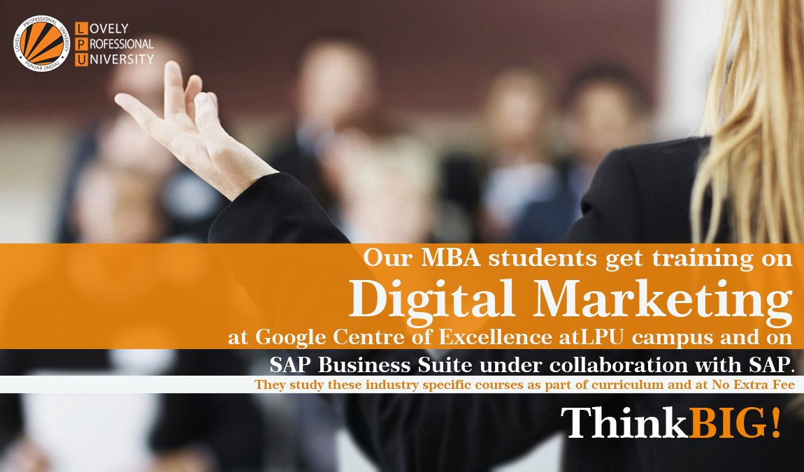 ThinkBig_INDIA's tweet photo. Digital Marketing and SAP Training @ LPU
#ThingBig https://t.co/SBsqfRJRMj