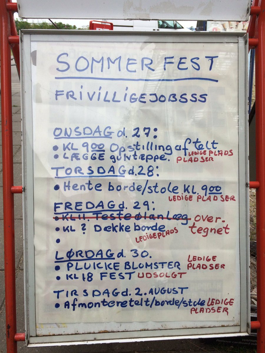 InstaThilde's tweet photo. Set på camping: frivillige jobs til årets sommerfest.... Teste ølanlæg #overtegnet https://t.co/fQKYKjsJvO