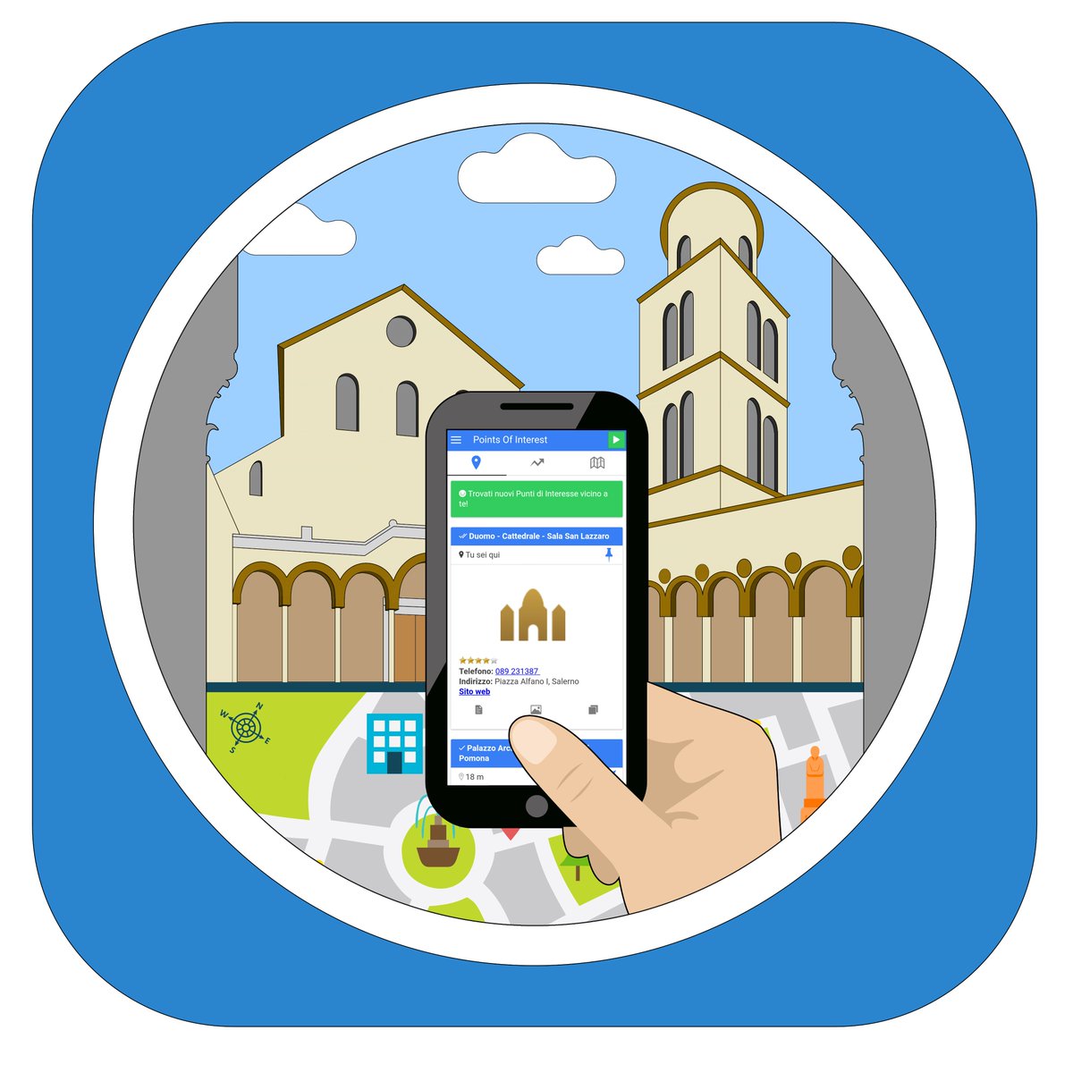 Databenc's tweet photo. Il nuovo logo della #SmartAppSalerno è on-line! Cosa ne pensate? #databenc #App #Salerno https://t.co/E9qOuulMXi https://t.co/p2qNISwv0l