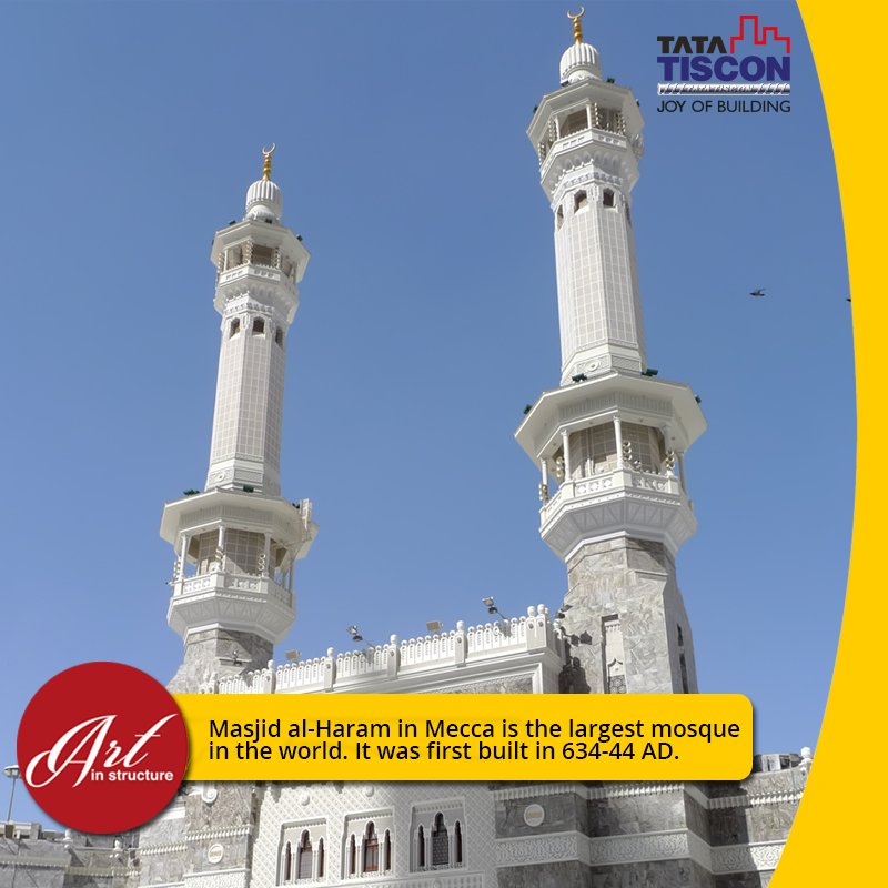 tatatisconworld's tweet photo. The Great Mosque of Mecca, was built to enclose the Kaʿbah, the holiest shrine in Islam.#ArtInStructure https://t.co/2MkKnuSBSz