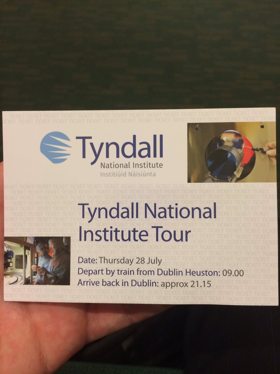 ChristophH15's tweet photo. It's a pity, I can not attend to Tyndall Tour. Anybody interested in going there and take over my ticket? #ALD2016 https://t.co/pC6NDx0iv9