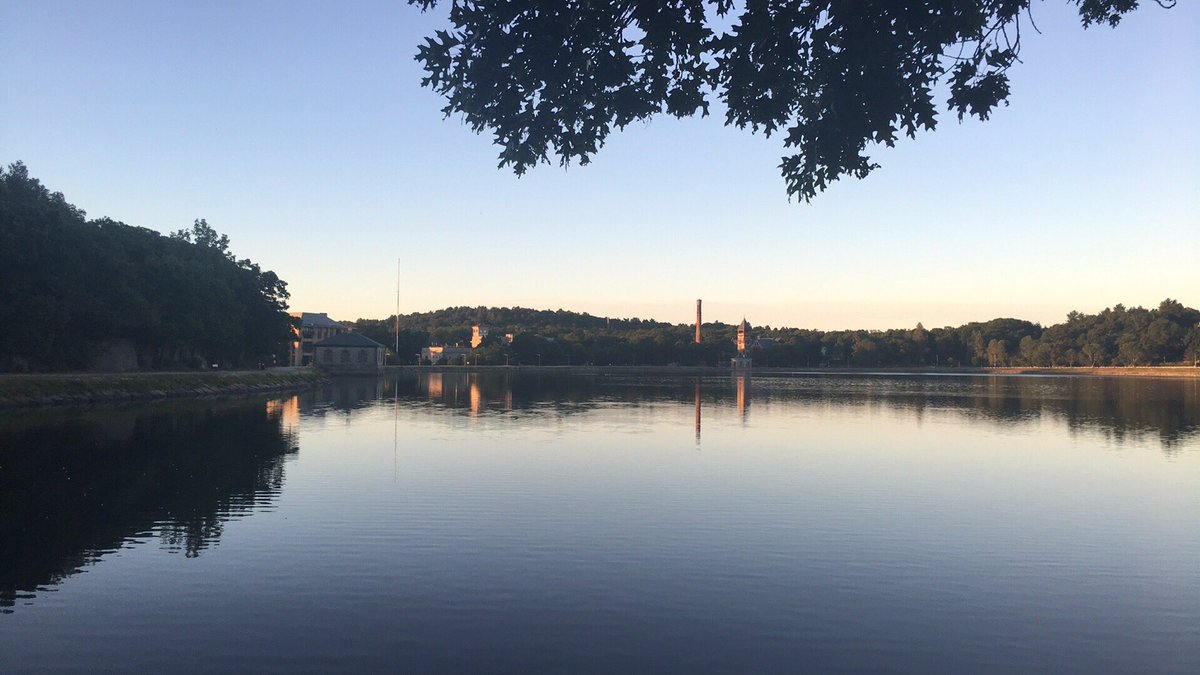 Emjay1028's tweet photo. Missing my beach sunrise but good #Reservoir run! #ViewFromMorningRun #Boston #Cormorant #Nature #RoadToSixPointTwo https://t.co/BvG1xKlwhm