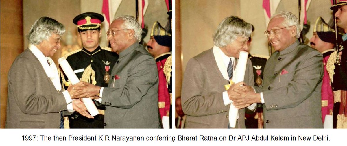 #RememberingKalam: 1997:: #MissileMan of India, Dr. #APJAbdulKalam was awarded #BharatRatna.