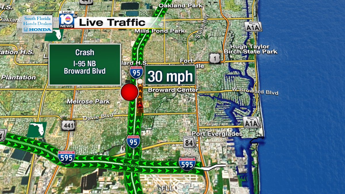 Crash on I-95 NB at Broward Blvd #TRAFFIC https://t.co/UrMe51ZGT0