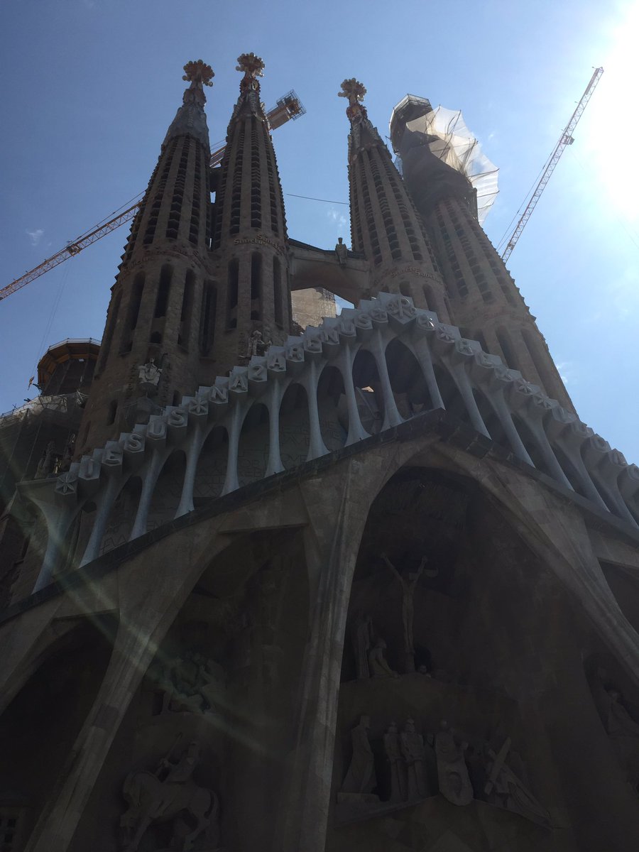MatDickinson's tweet photo. The majesty of the Sagrada Familia in  #Barcelona still of course under construction https://t.co/LFGAMmGYcp