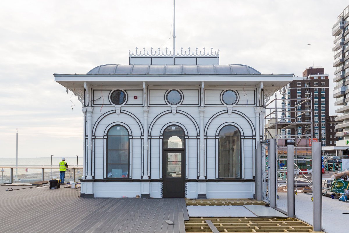 i360_brighton's tweet image. Work in progress of the stunning #bai360 ticket office. Residents can register here 1st Aug buff.ly/2arQfbj
