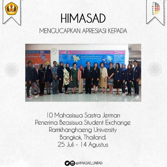 Semoga pencapaiannya dapat menginsipirasi yang lainnya!

#HIMASAD
#Aufklärung