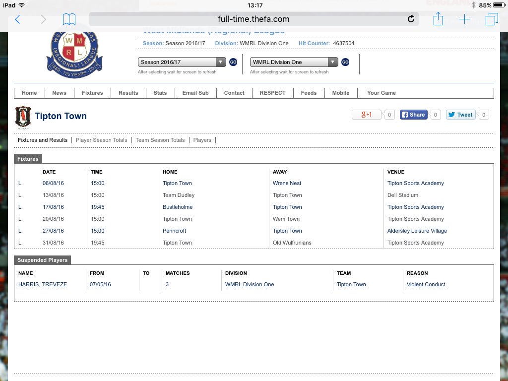 <a href="/tiptontownfc/">Tipton Town FC</a> ,fixtures for the start of the season .