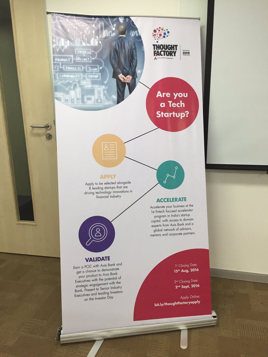 swetatiwari's tweet photo. We r in a new city today #Bangalore for #thoughtfactory launch @AxisBank @ZoneStartUpsIn #startups #newaccelerator https://t.co/fn7AqcvdIu