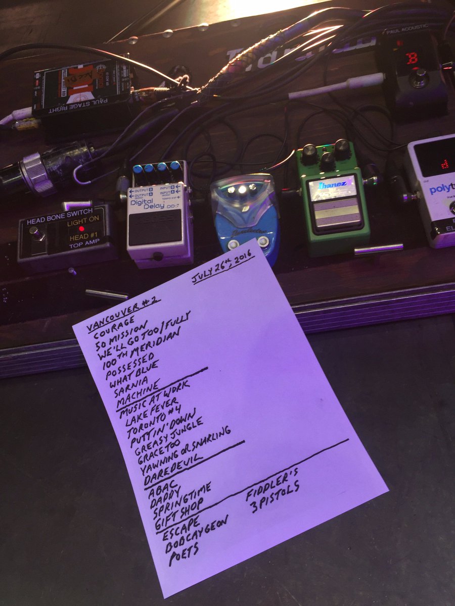 thehipofficial's tweet image. Here's a look at the set list from last night in Vancouver. #manmachinepoemtour #setlist #YVR