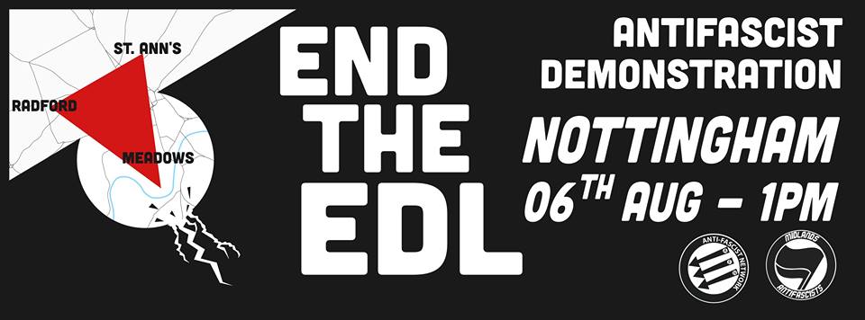 AntiFascistNetw's tweet photo. National callout to END the EDL. Nottingham, 6th August
Follow @MidlandsAntifa for more info
https://t.co/snnYlWQgnL https://t.co/HrPogfaZRN