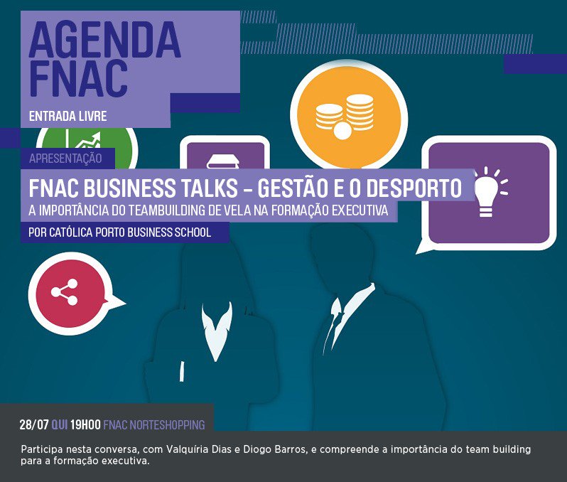 É já amanhã, pelas 19h00, na FNAC do NorteShopping, a próxima sessão da  FNAC Business Talks - Gestão e o Desporto.