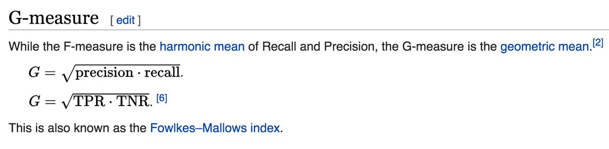MonaJalal_'s tweet image. TIL #Gmeasure (which is related to #F1score #Fscore)
#InformationRetrieval