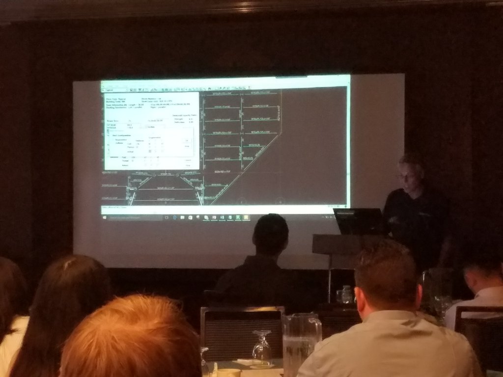 Better design w/@BentleyStruct & Allen Adams. #steelinnovations LA. Up next @SDS2_DesignData then me @steelprojects