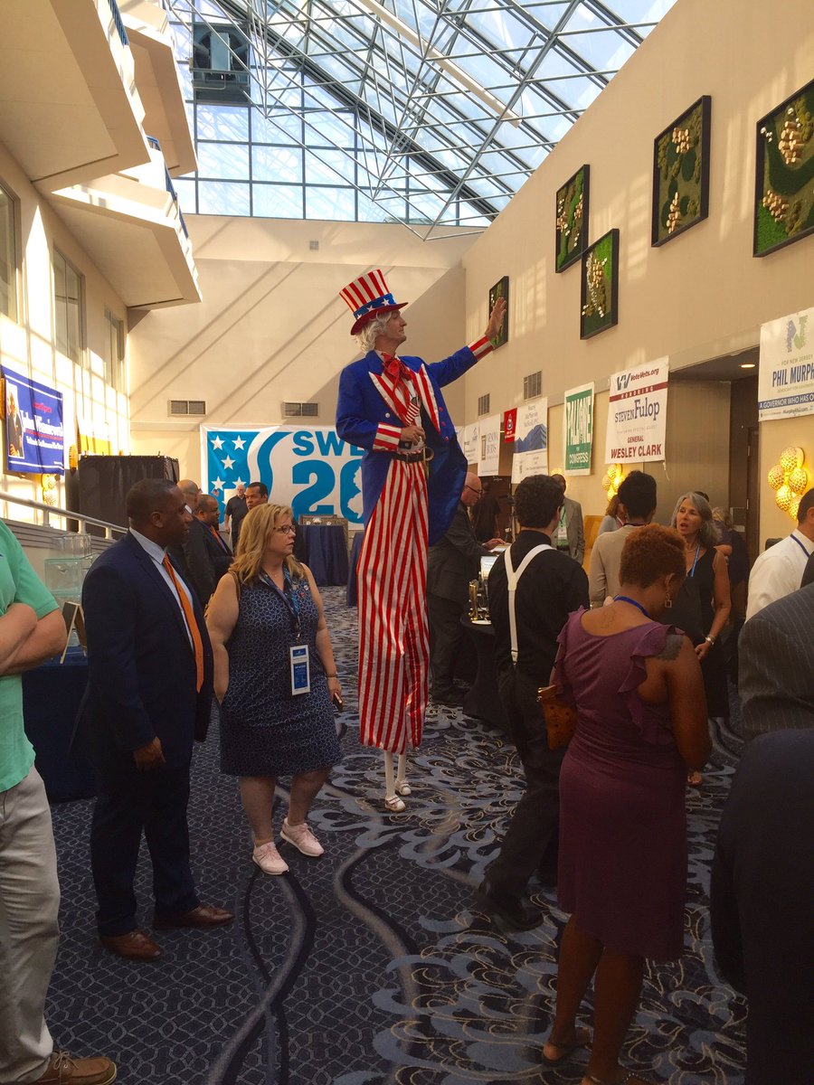 CelebrateNJNow's tweet photo. Uncle Sam is back in action for today's Mid-Morning Reception! Stop on by for a Bloody Mary. #CNJ2016 https://t.co/unWGhUJM13