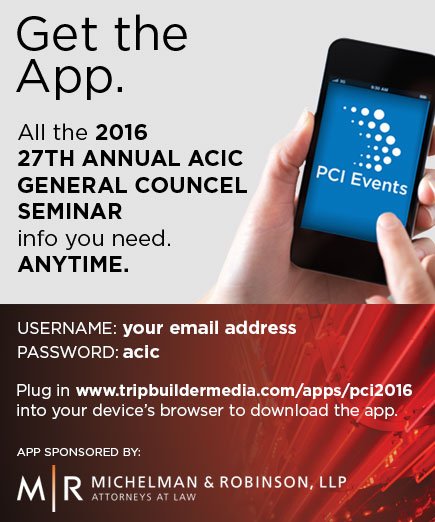 TeamAPCIA's tweet photo. Are you attending the @ACICNET General Counsel Seminar? Don't forget to download the App #GCS16 https://t.co/OQ55Dp1vS1