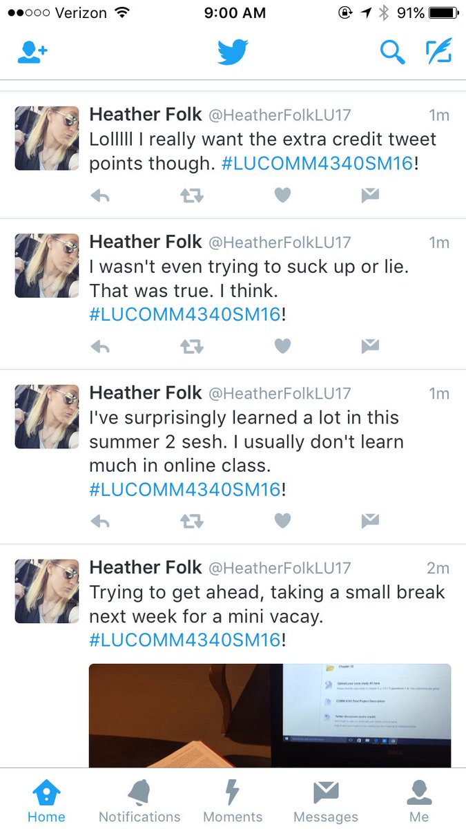 HeatherFolkLU17's tweet photo. Yeah def. doing it wrong @jt_sumrall @PPoindexterr #LUCOMM4340SM16! Oh🐋 https://t.co/xKmZeyVDVi