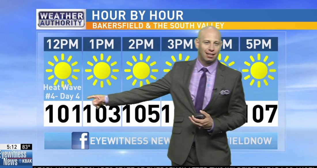 bakersfieldnow's tweet photo. Hot Forecast: Forecaster @Aaronsweather says #heatwave4 will last past weekend. https://t.co/vXYi46syCC https://t.co/PIjEvgNrBd
