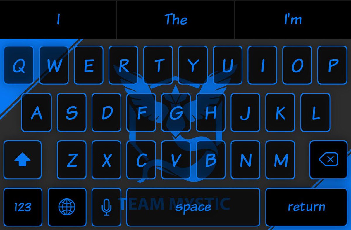 jayrodtalavera's tweet image. check this out. I made a #teammystic keyboard for iPhone also made 1 for #teamvalor &amp;amp; #TeamInstinct