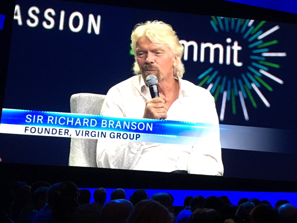 ISAPRE's tweet image. #SageSummit Richard Branson on stage @sage France