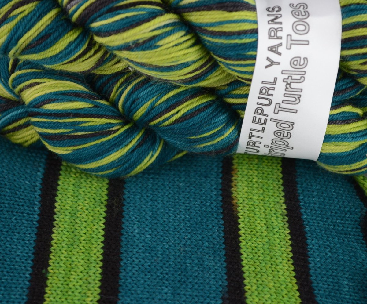 Turtlepurl's tweet image. Absinthe is a beautiful combo of fresh and bright greens for summer. Lots available Turtlepurl.etsy.com