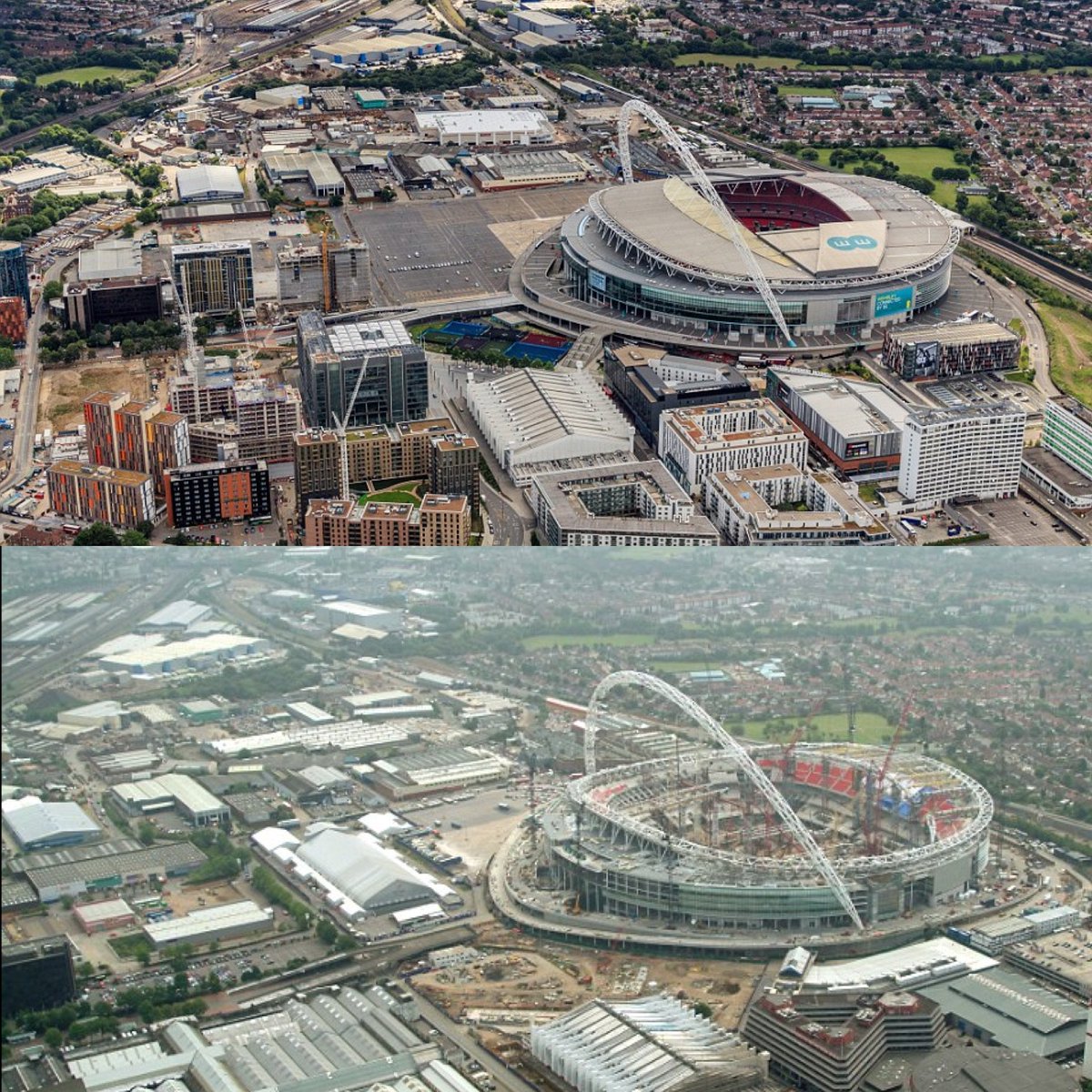 WembleyParkLDN's tweet photo. What a difference 10 years makes. Great article @MailOnline https://t.co/ycOjznz2P1 #wembley #London #regeneration https://t.co/AjT5xxTbiX