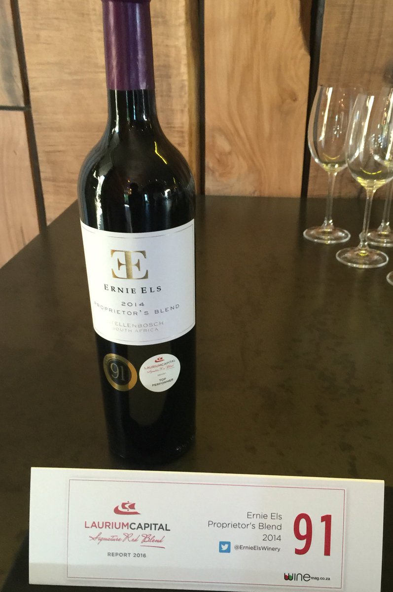 Winemag's tweet image. ErnieEls Proprietor&apos;s Blend 2014 #91points  #LauriumSignatureReport