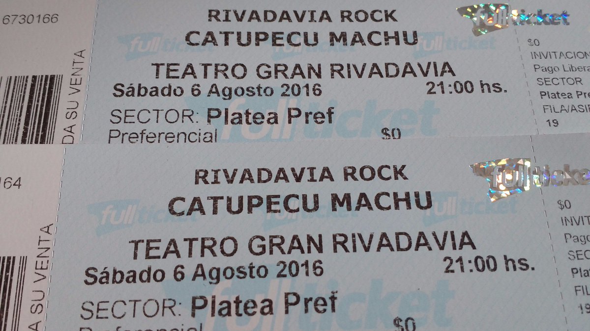 RivadaviaRock's tweet photo. ¿Querés ver @catupecuoficial en #RivadaviaRock? SEGUINOS + RT y participá por un par de entradas. Sorteamos el 4/8 https://t.co/RLf1gqZWTC