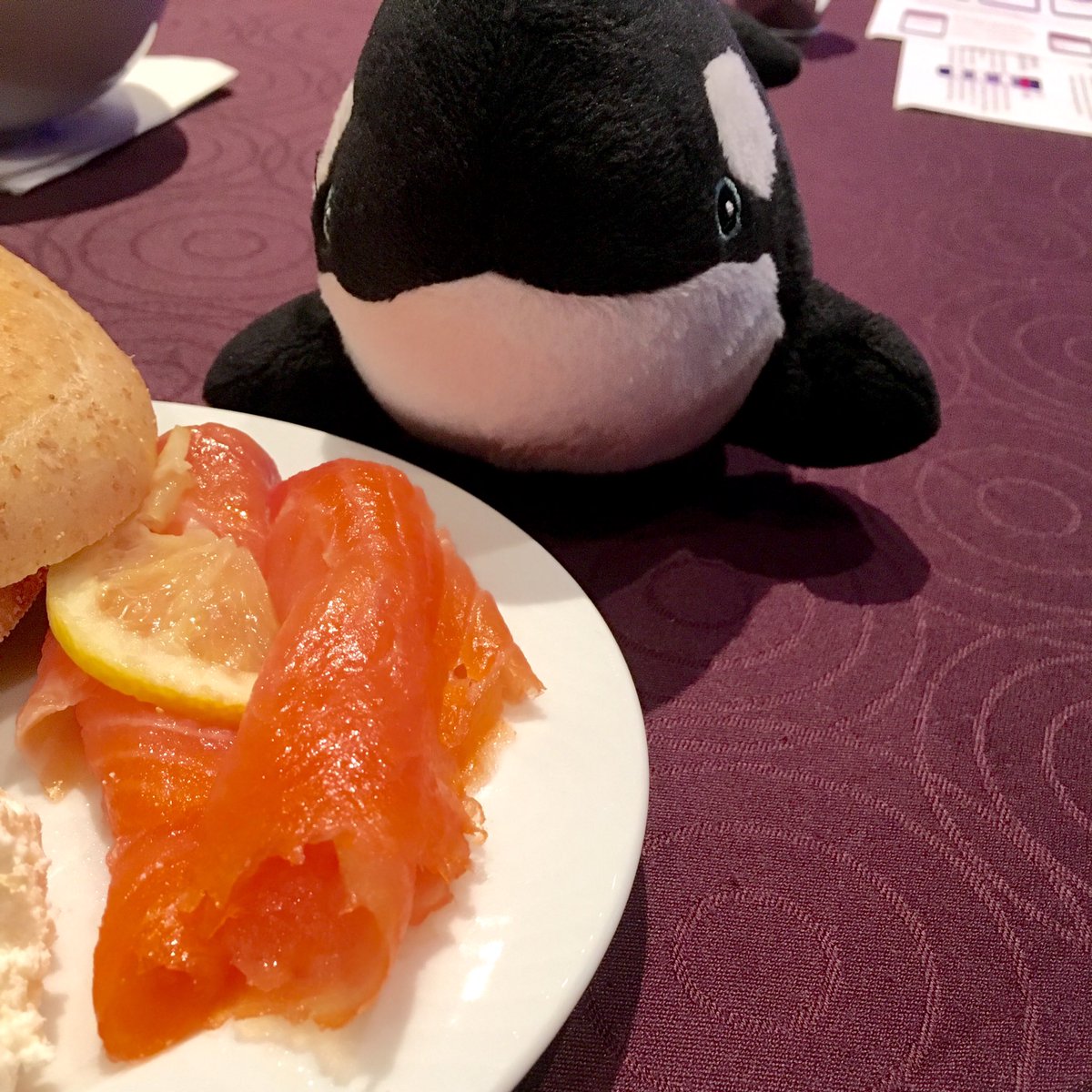 WhatcomDaveK's tweet photo. You had me at 'lox.' #HU2016 https://t.co/LduVgWRQVI