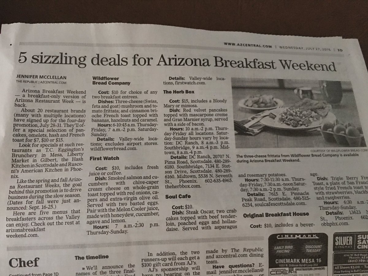 charshaff's tweet photo. .@JenMcClel Thanks for spreading the word about #ArizonaBreakfastWeekend in today's @azcdining! https://t.co/OMbaOjhpnK
