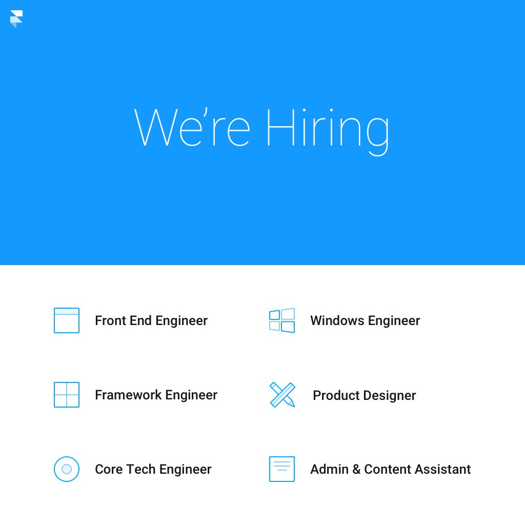 Want to join us and together invent the future of design tools? We’re hiring! — framerjs.com/jobs/