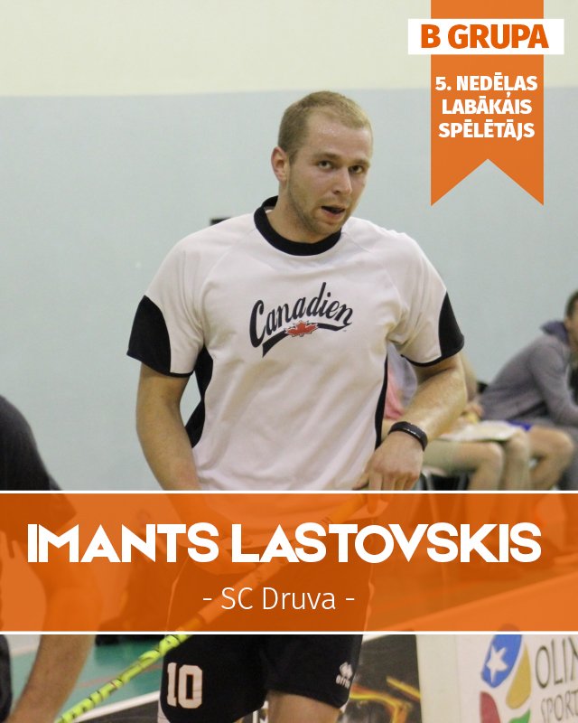 Sveicam <a href="/ILastovskis/">Imants Lastovskis</a> no "SC Druva" komandas ar 5. nedēļas labākā spēlētāja titulu! Paldies visiem, kas balsoja!