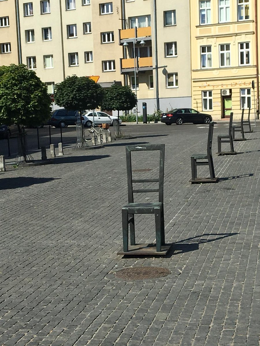 lmstower's tweet photo. #bnewyd16 Feel the presence of absence. Empty Chairs Memorial Krakow for million missing people Against forgetting https://t.co/Wd4KdbCrN4