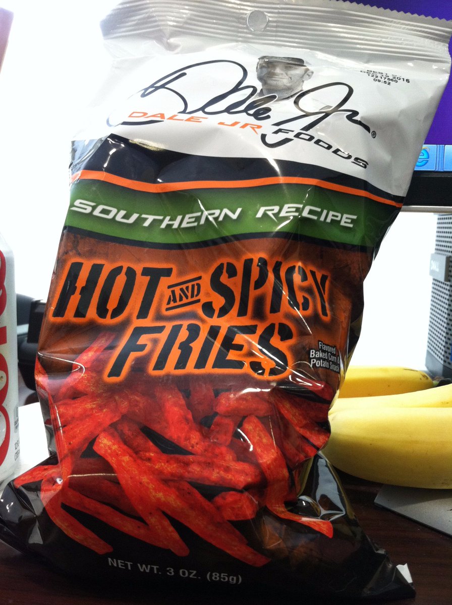 MusicFan7KU's tweet photo. Holy Moly! When @DaleJr called these "Hot and Spicy" Fries he wasn't kidding! YUMMY! #GetWellDale #GoTeam88! https://t.co/jvQvrVDEyA