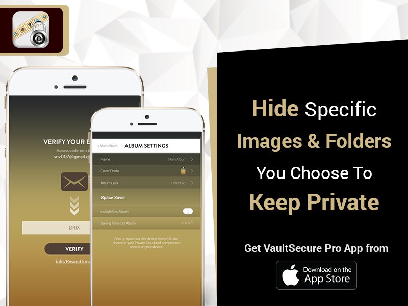 VaultsecurePro's tweet image. Be #safe with @VaultsecurePro #App. Hide your personal and sensitive stuff from anyone who has access to your #phone