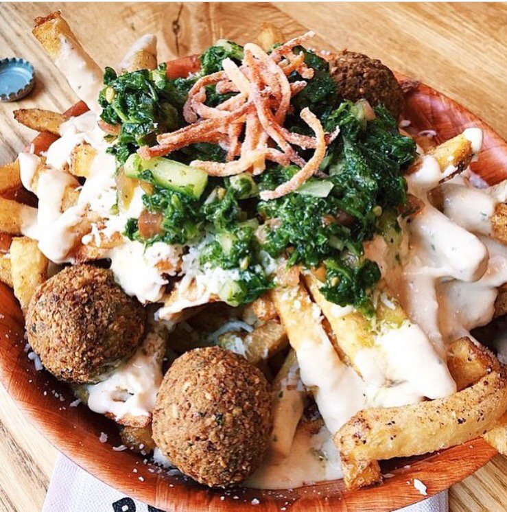 The RCK #Falafel #Poutine:
Falafel | home cut fries | fried carrots | tabbouleh | hummus aioli